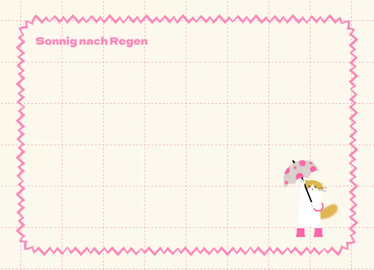 Für Cafe-Waren mit rosa und beigen Katzenillustrationen