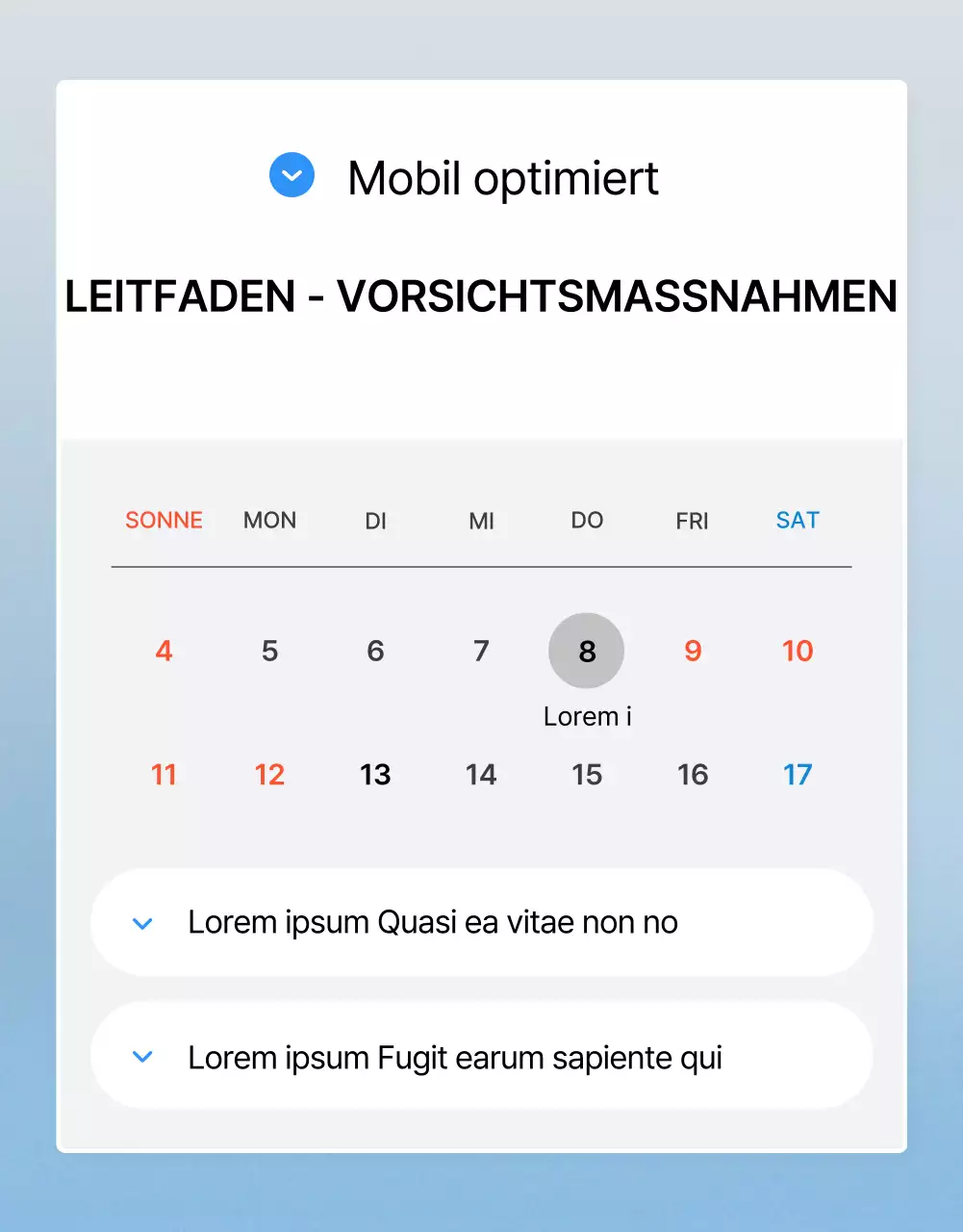 Unterstützen Sie den blau-weißen Modetrend mit einer detaillierten Seite über die wichtigsten Trends
