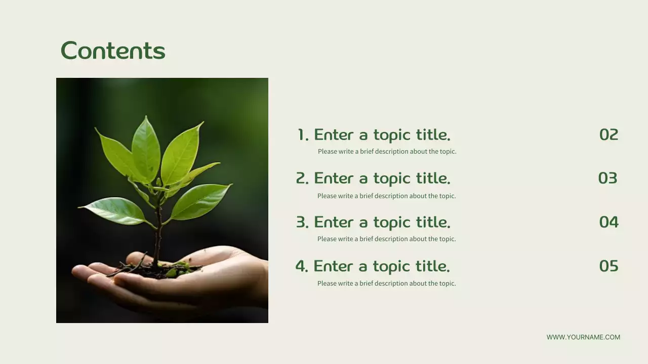 그린 미니멀 네이처 프리젠테이션