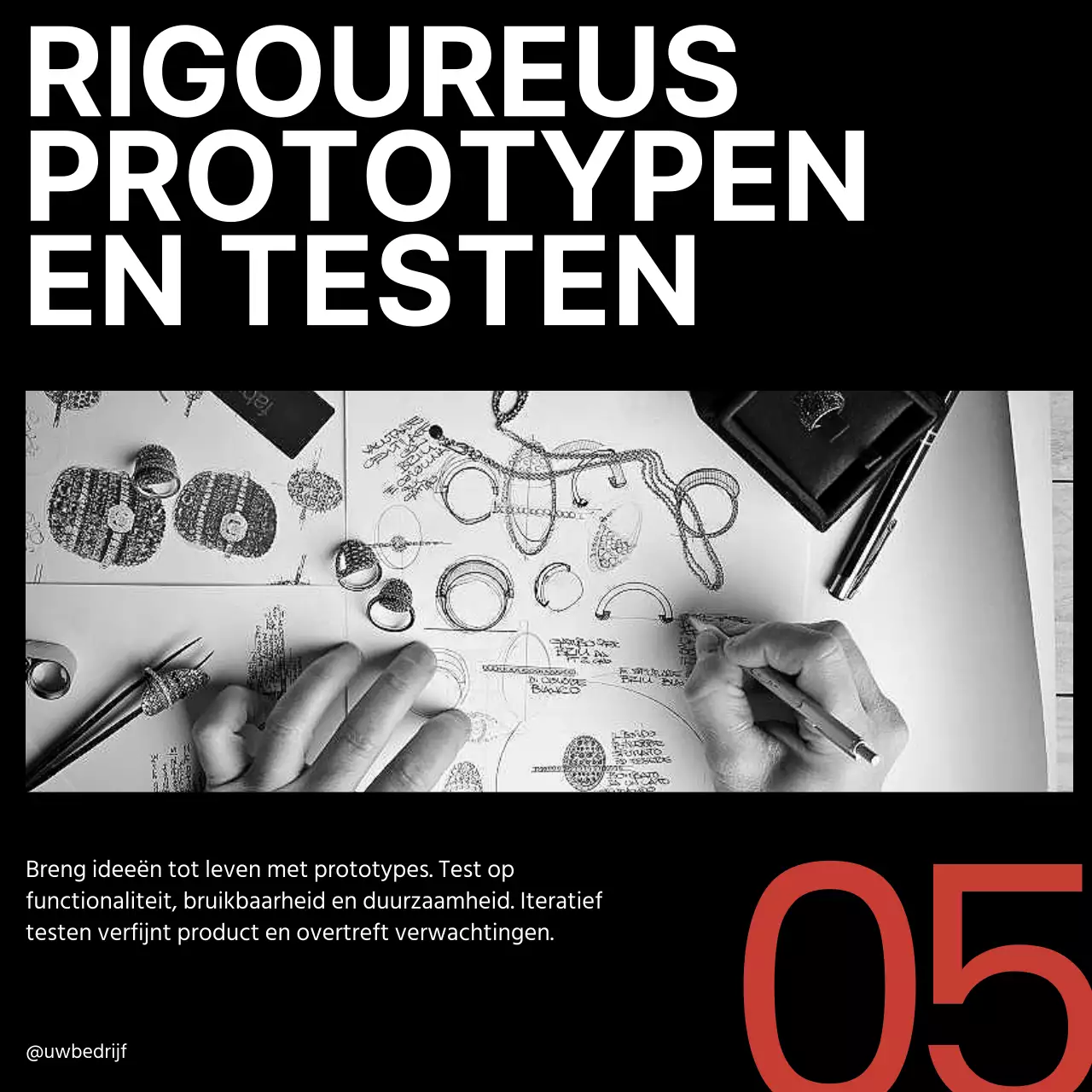 Rood Beige Minimal Bold Gids Ontwikkeling Product Instagram Carrousel Tips Strategie