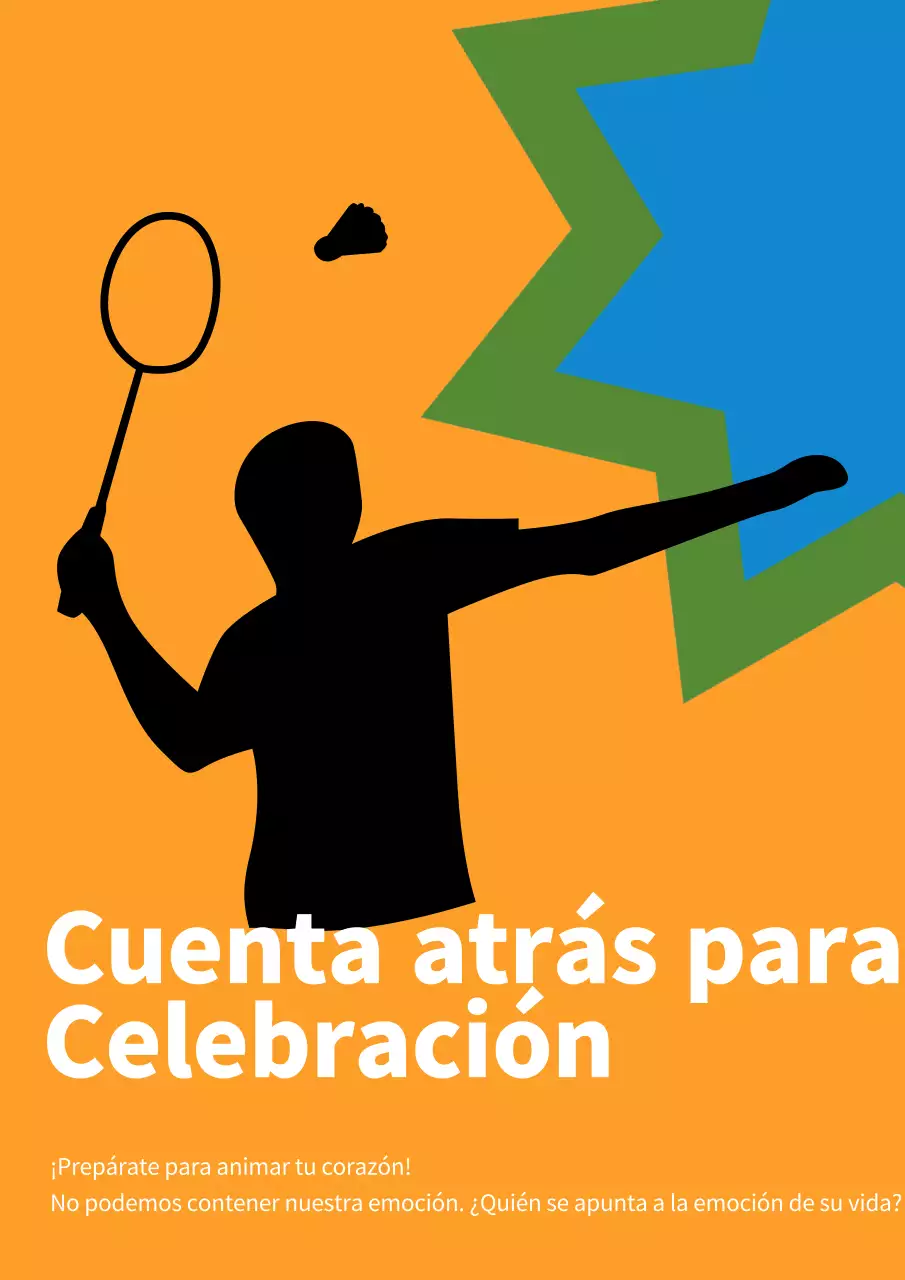 Plantilla promocional de premio de convención moderna en azul y naranja