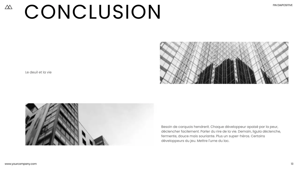 Noir et blanc Minimal Simple Business Product Pitch