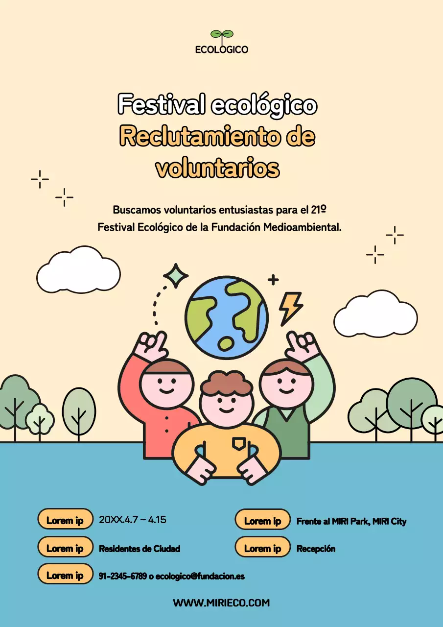 Se buscan voluntarios amarillos y azules para el festival ecológico de este año