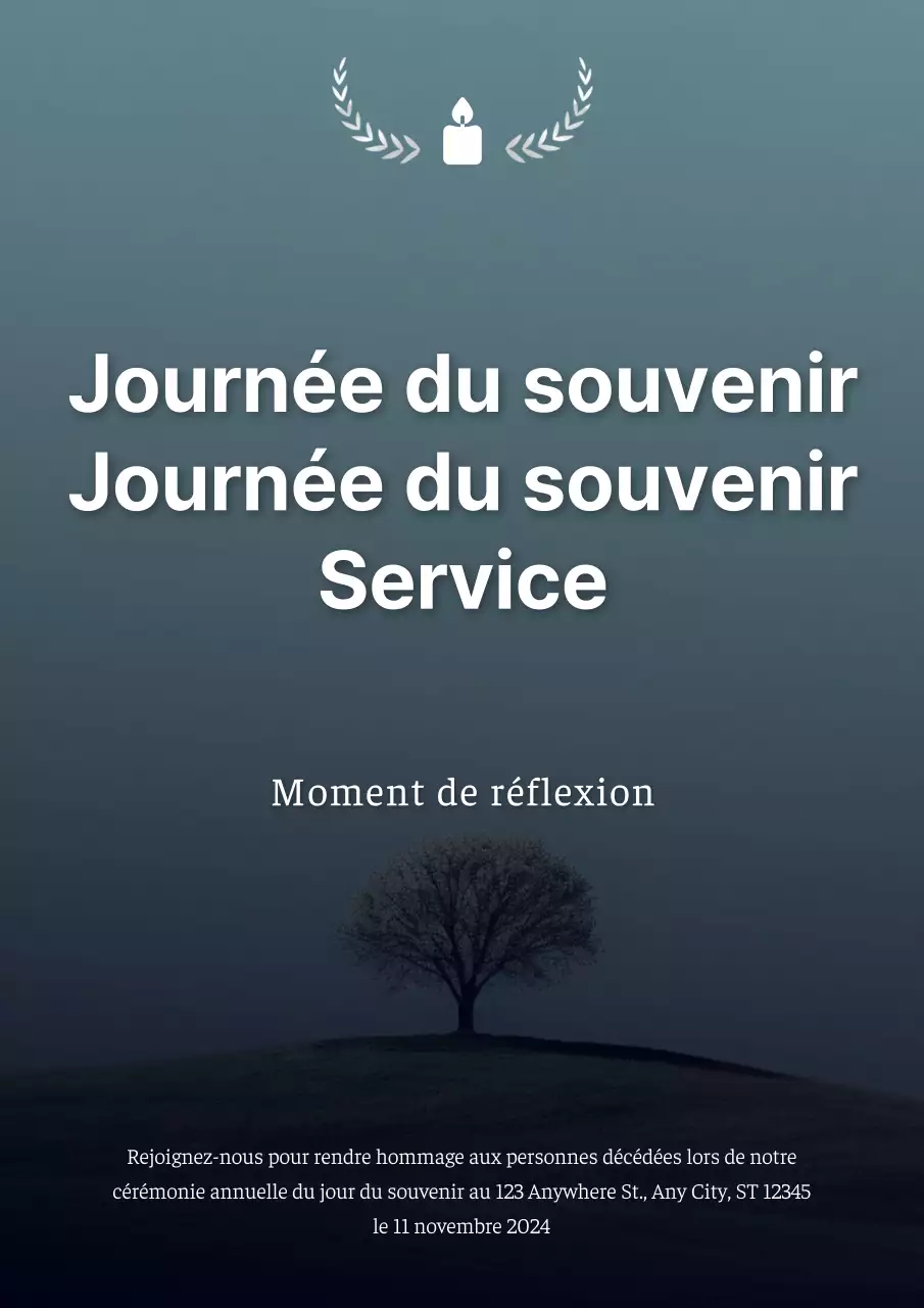 Flyer simple avec gribouillis