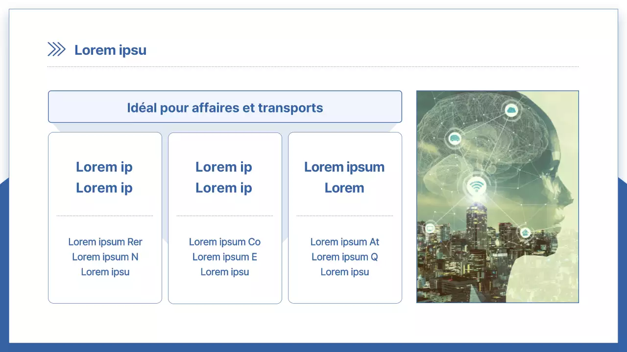 Prospectus de constructeur moderne en bleu et blanc