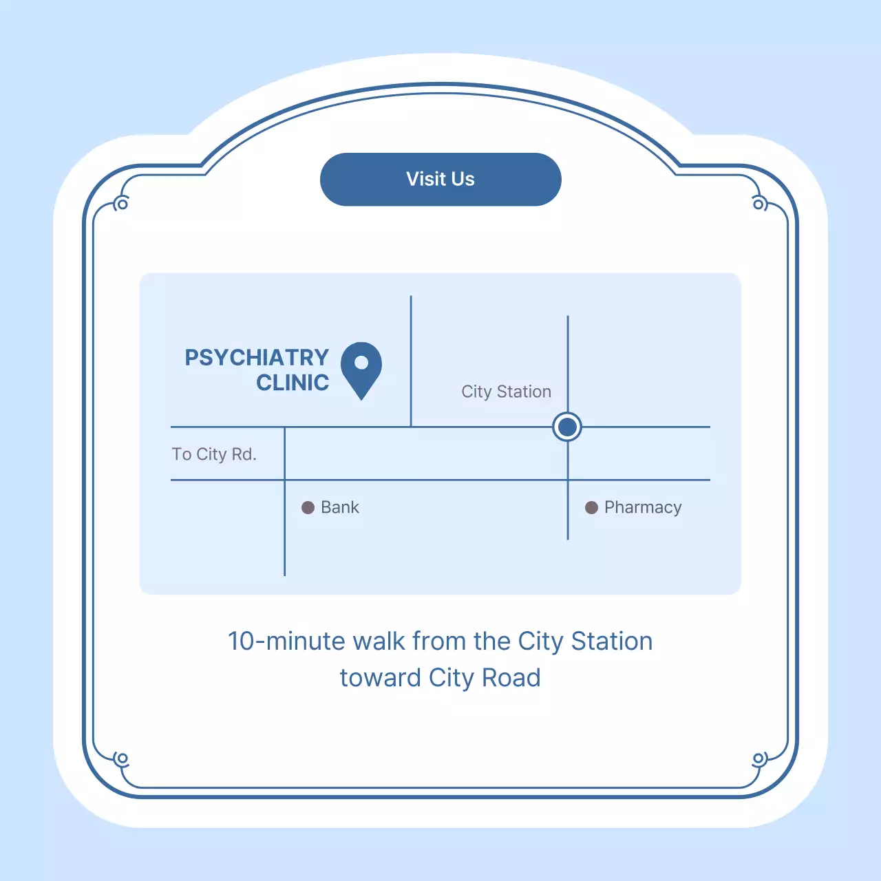 Blue Modern Mental Health Announcement Social Media Post