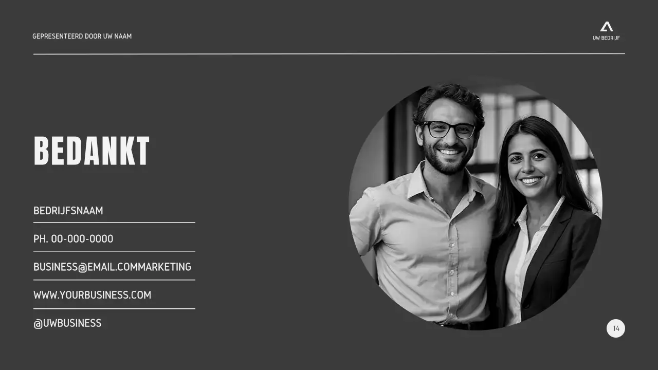 Zwart Wit Grijs Minimale Bedrijfsstrategie