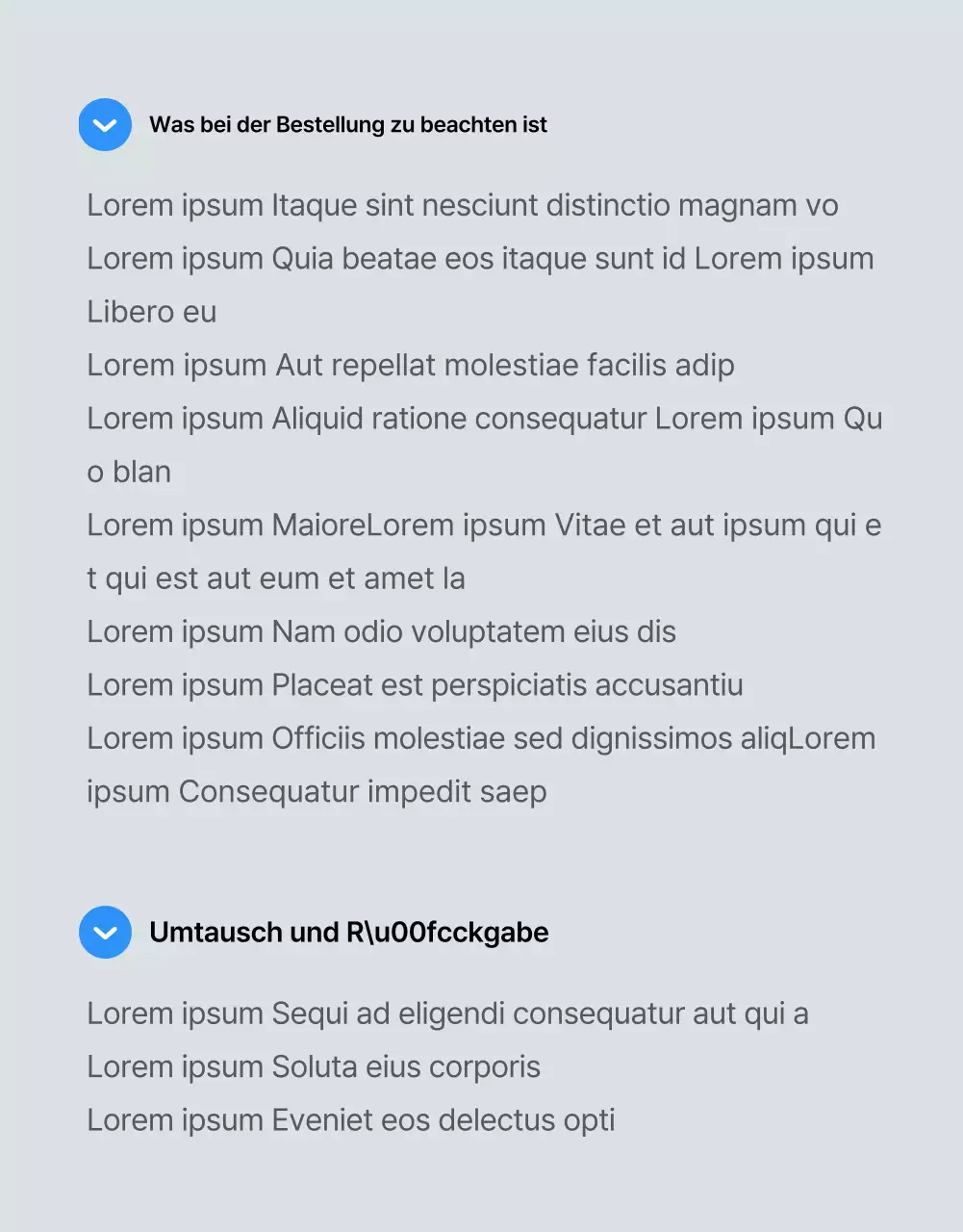 Fördern Sie eine trendige blau-weiße Mode-Detailseite für Mobiltelefone