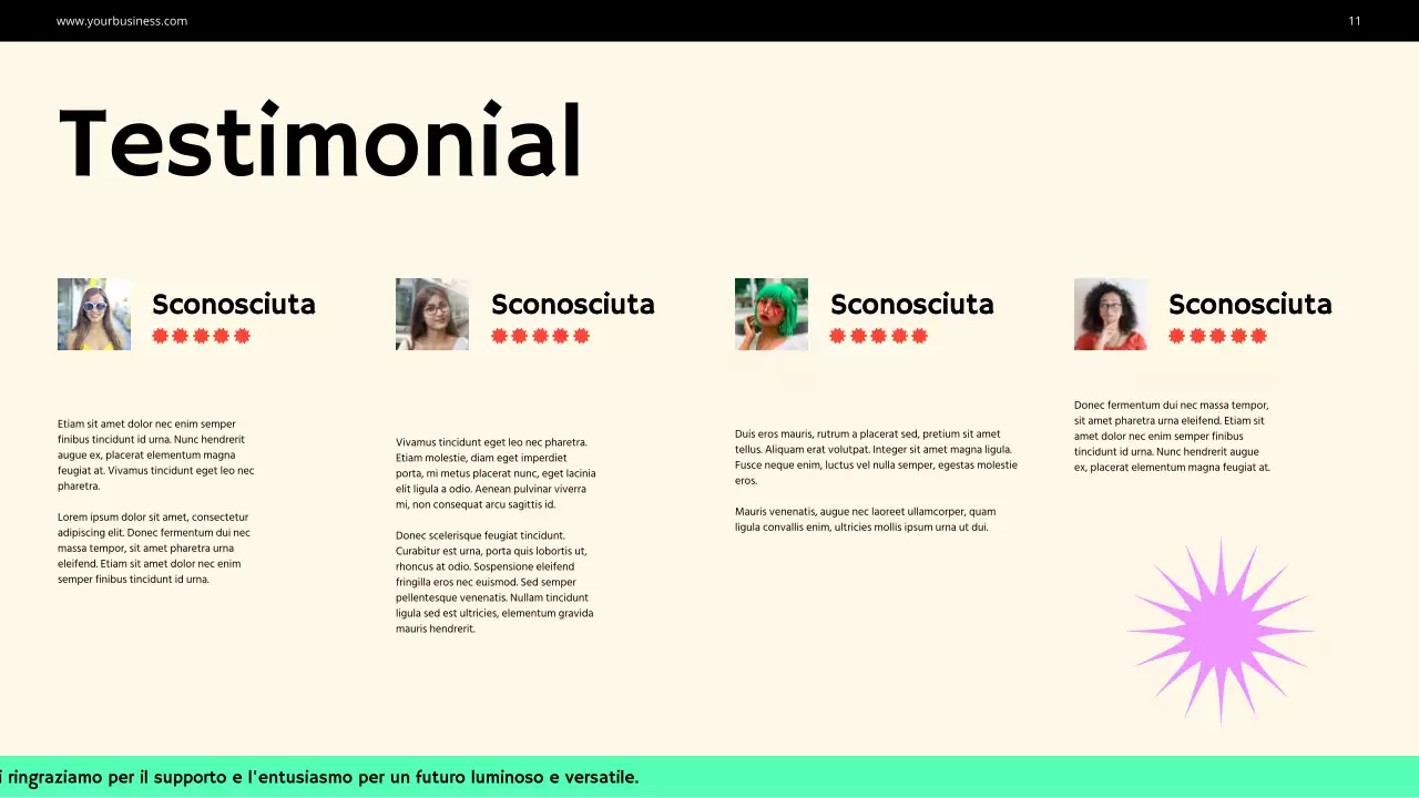 Purple Green Bold Fashion Profilo aziendale Introduzione dell'azienda