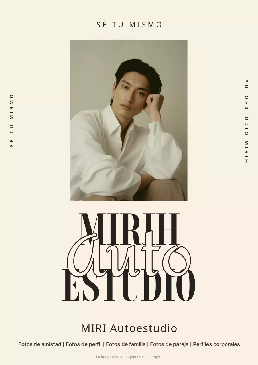 Moderno folleto de autoestudio en beige