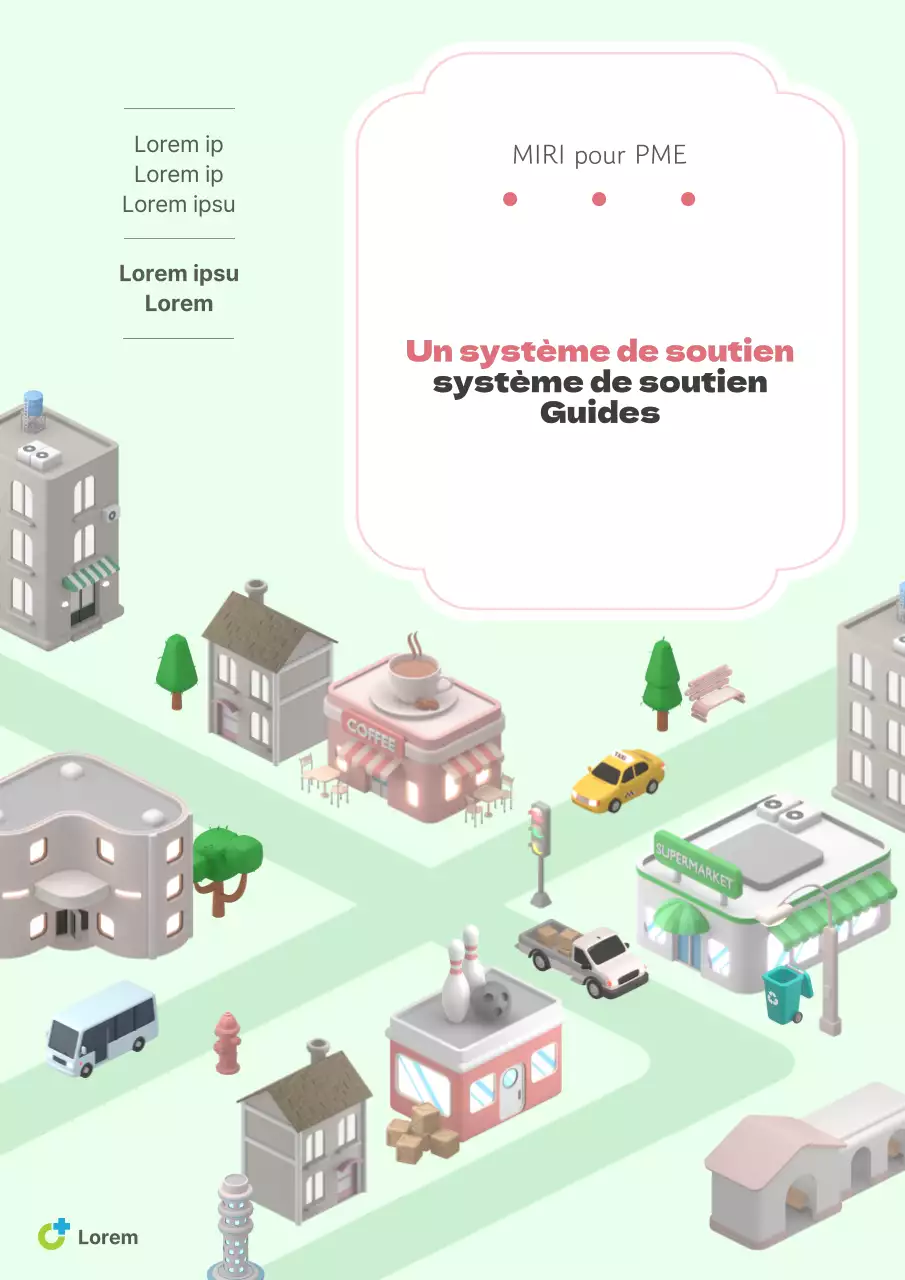 Une jolie couverture chartreuse et rose pour le guide de soutien aux petites entreprises