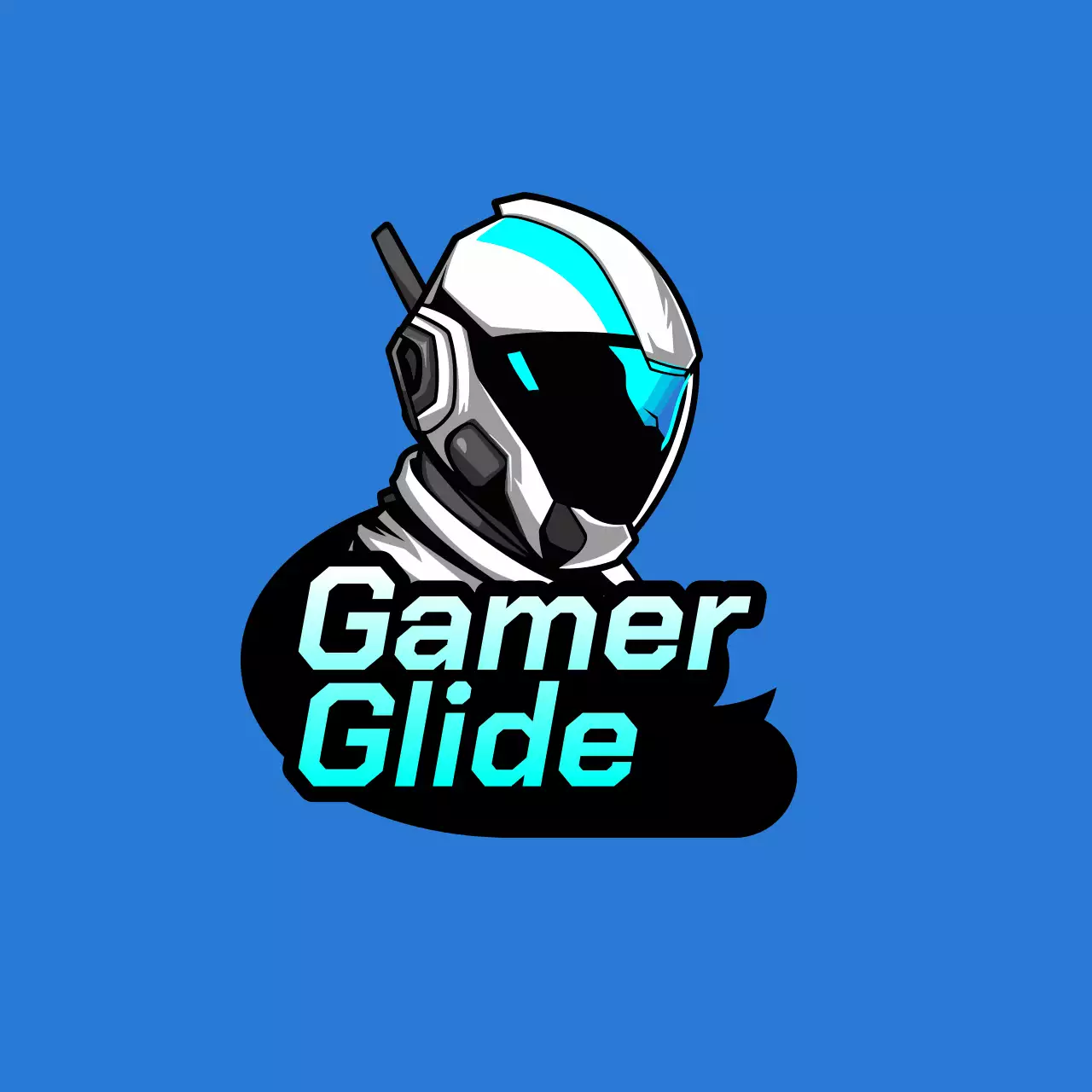 Volantino con logo SF Gamer blu e nero