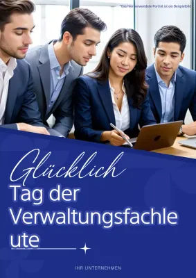 Blau-weiße Werbung für den Simple Admin Day