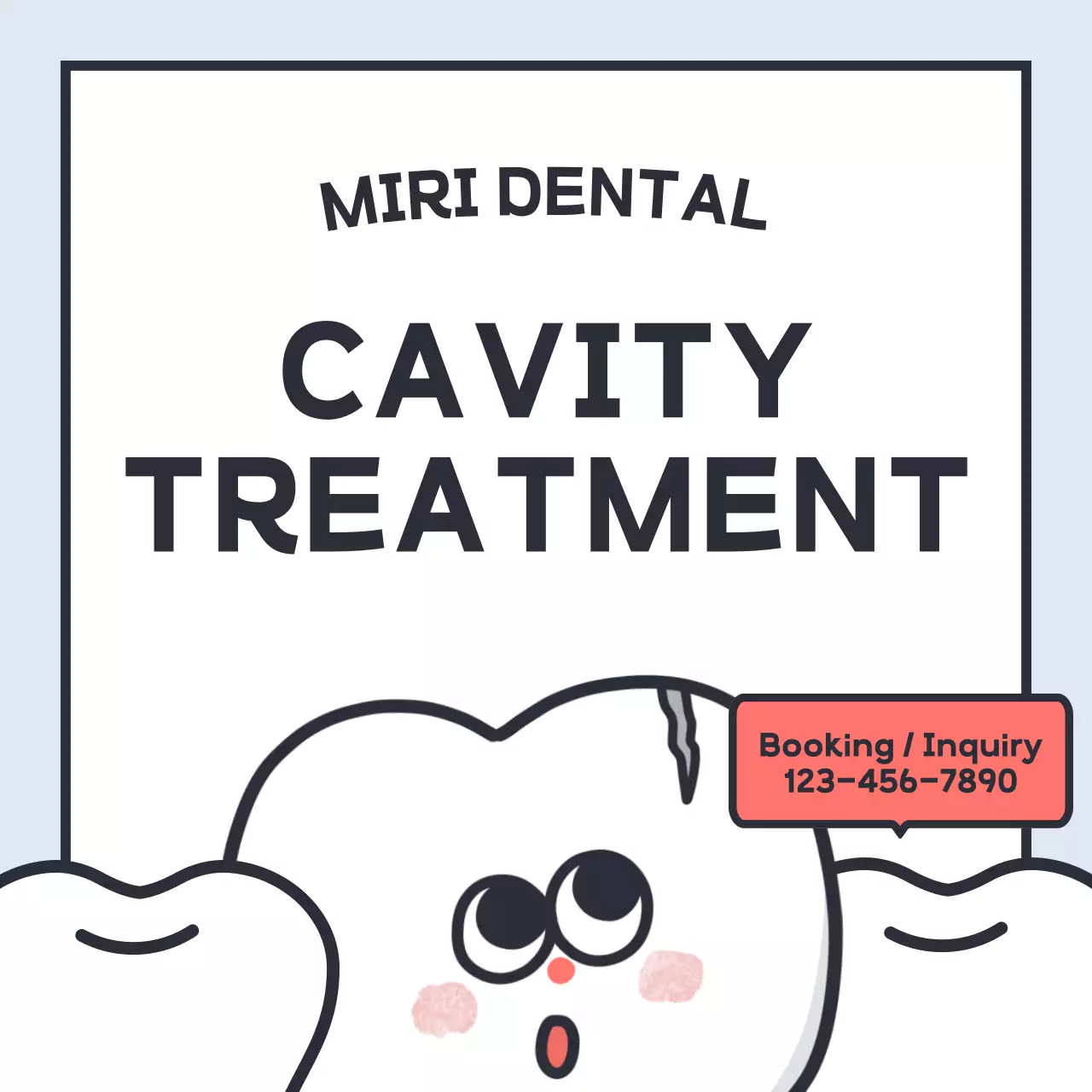 White Simple Dental Promotion Social Media Post