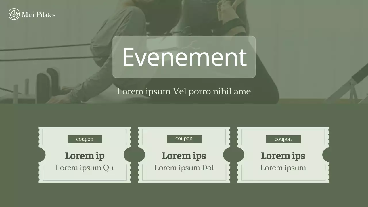 Een minimalistische Pilates-introductie in groen en limoengroen