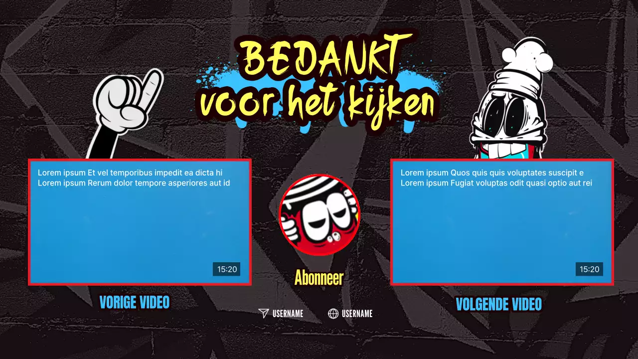 Een kitscherig rood en zwart gamekanaal promoten