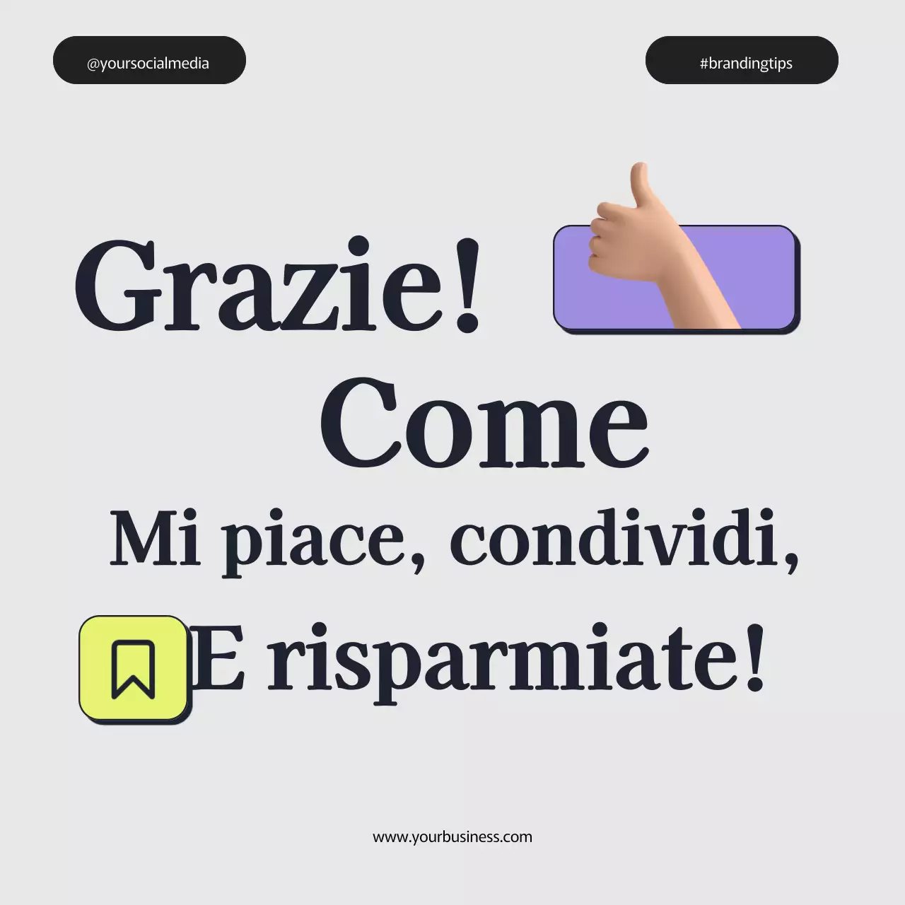 Grigio Viola Verde Grassetto Minimal Personal Branding Suggerimenti Instagram Carosello di post