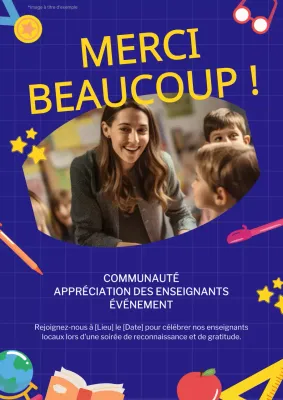Annoncez un événement pour la Journée des enseignants en bleu et jaune