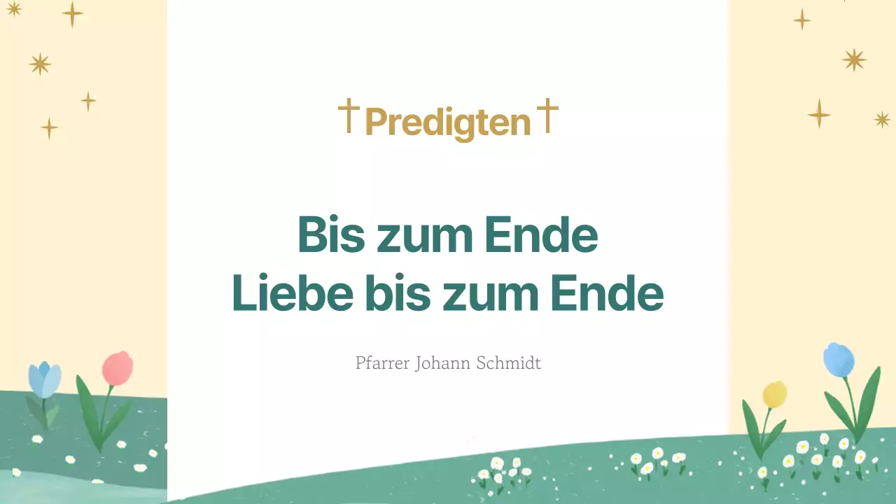 Ein hübscher gelber und grüner Führer zu den Gottesdiensten