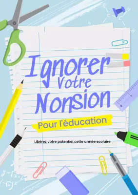 Campagne de rentrée scolaire en bleu clair