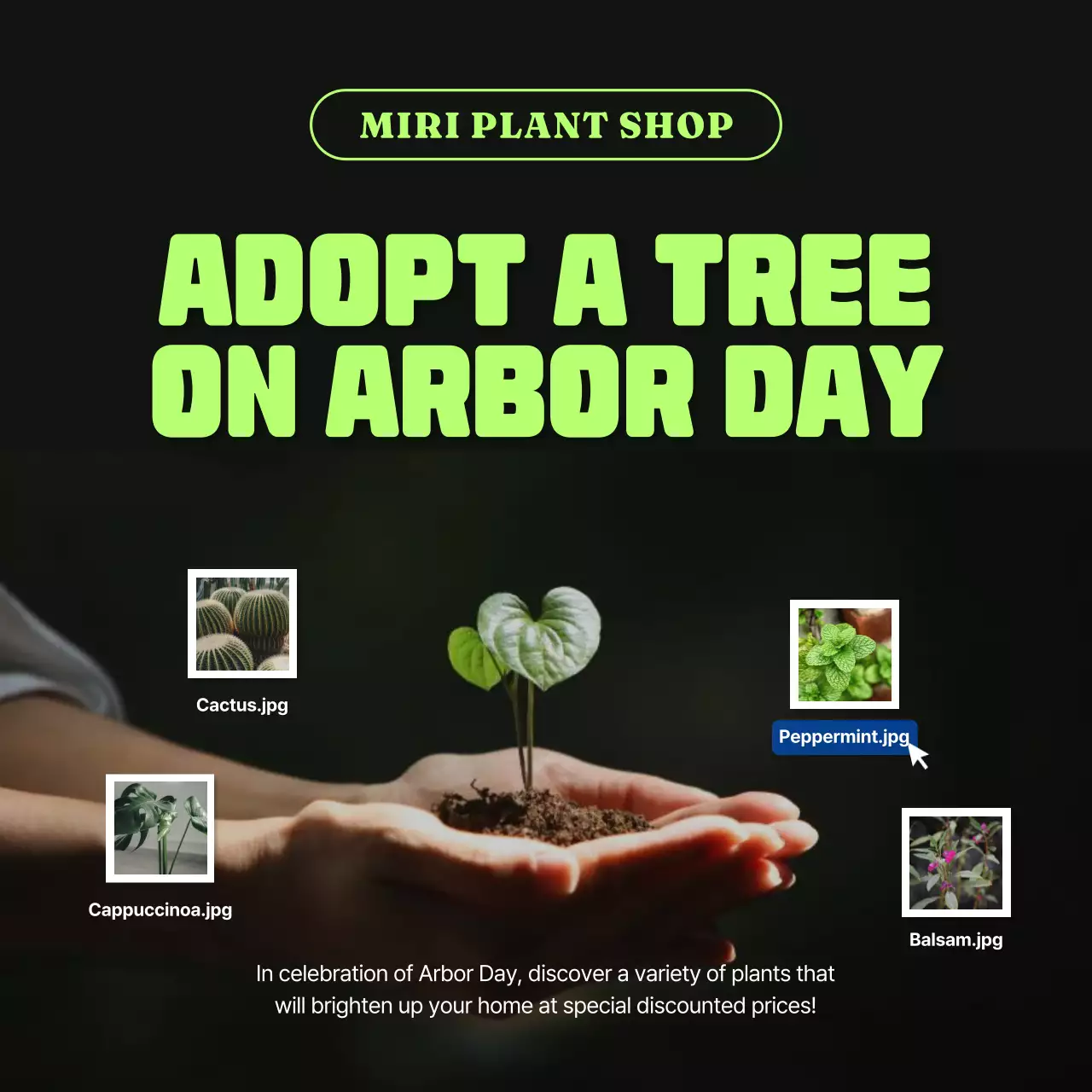Green Modern Tree Promotion Instagram Post