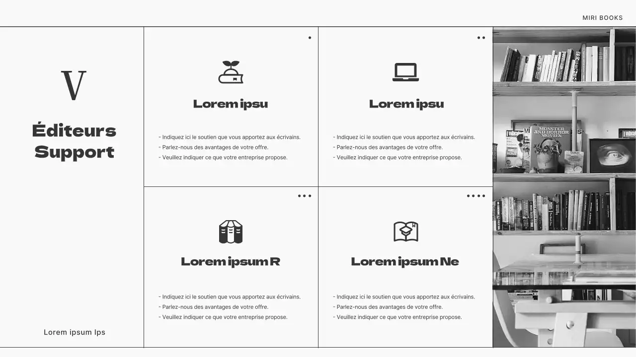 Une simple proposition de livre en noir et blanc