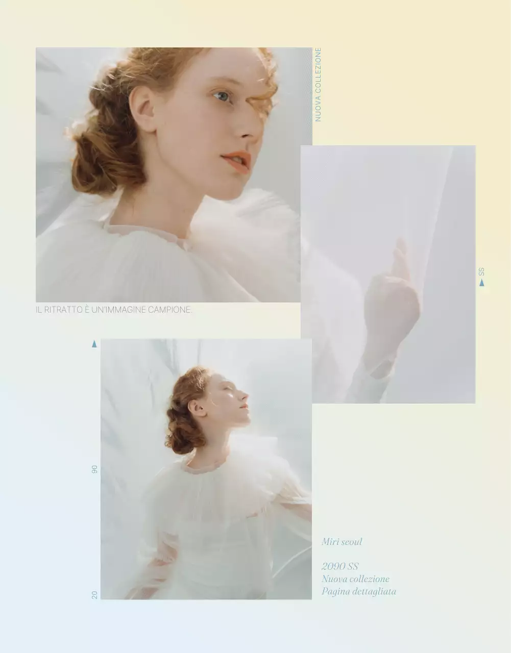 Promuovere un centro commerciale di moda di tendenza in azzurro e giallo