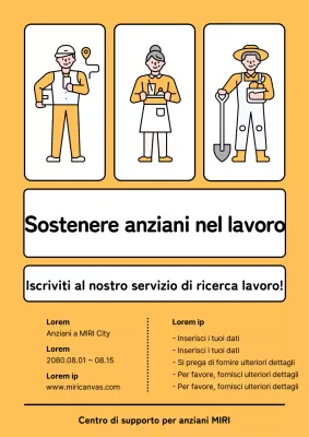 Promuovere il centro per l'impiego per anziani di tendenza di Yellow