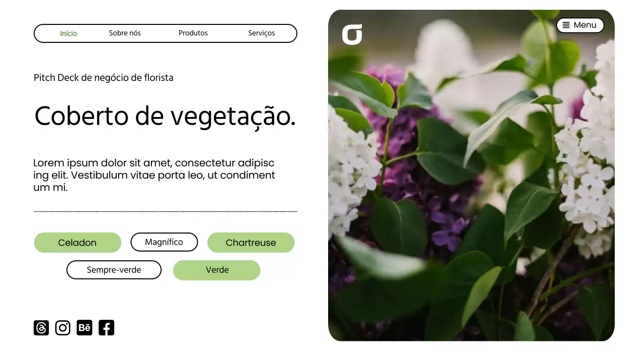 Apresentação da empresa Green Modern Flower Shop