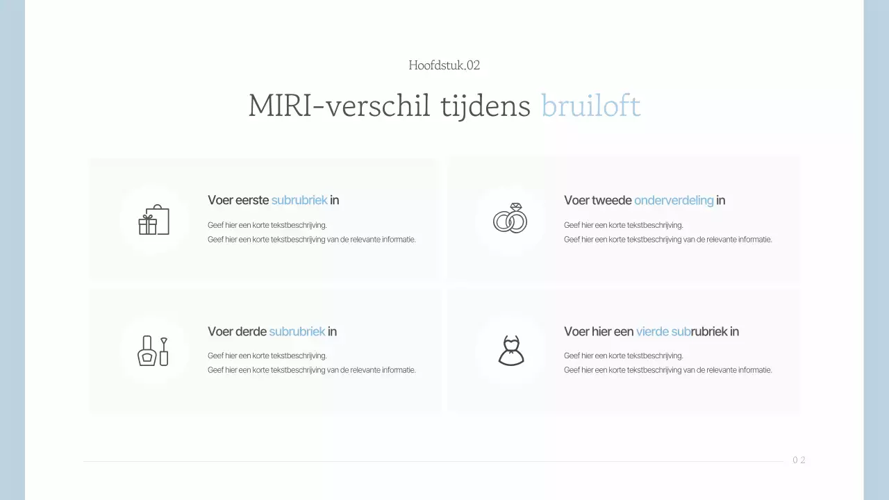 Een eenvoudige huwelijksmarketingprimer in lichtblauw