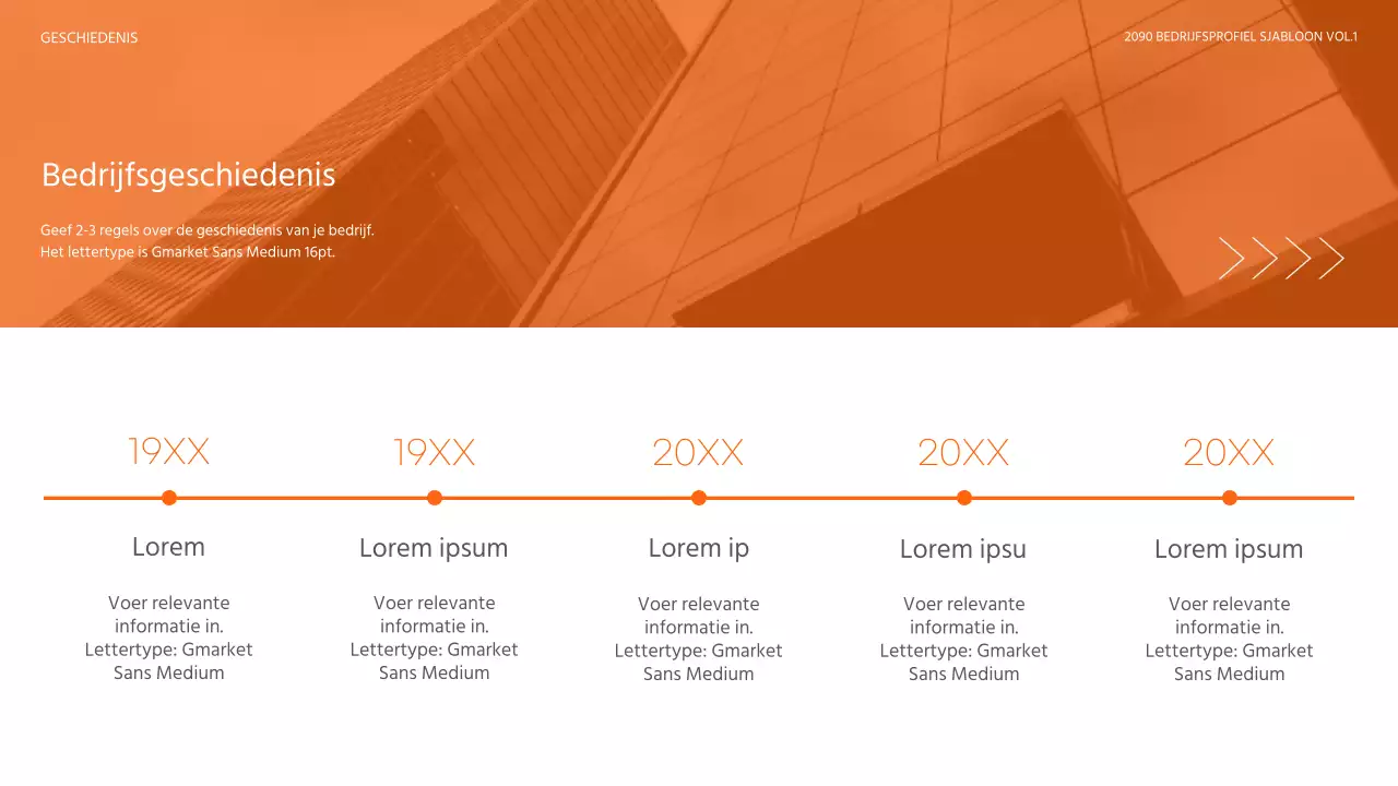 Een modern, oranje en wit, zwaar industrieel chemisch bedrijfsbriefhoofd