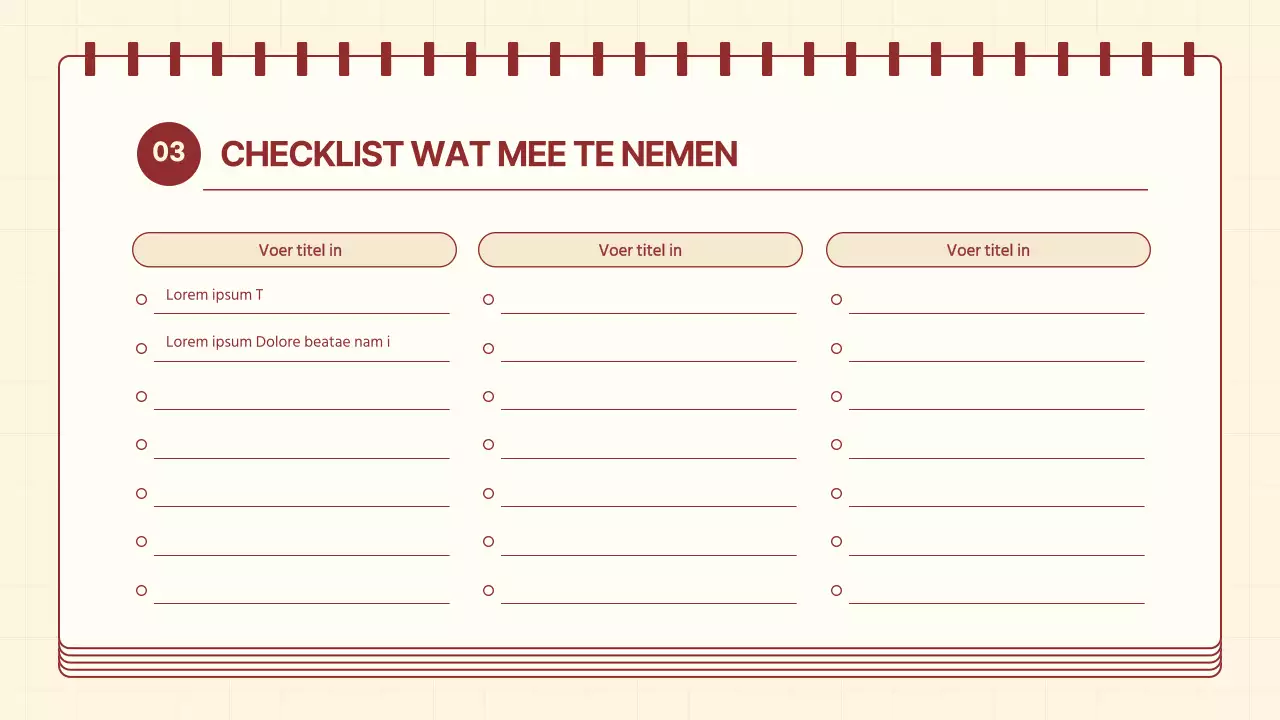 Een gezellige routebeschrijving in rood en ivoor