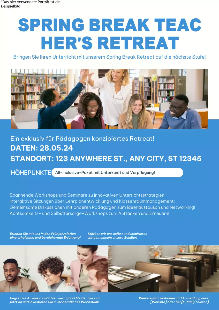 Förderung von Lehrerfreizeiten in den Frühjahrsferien