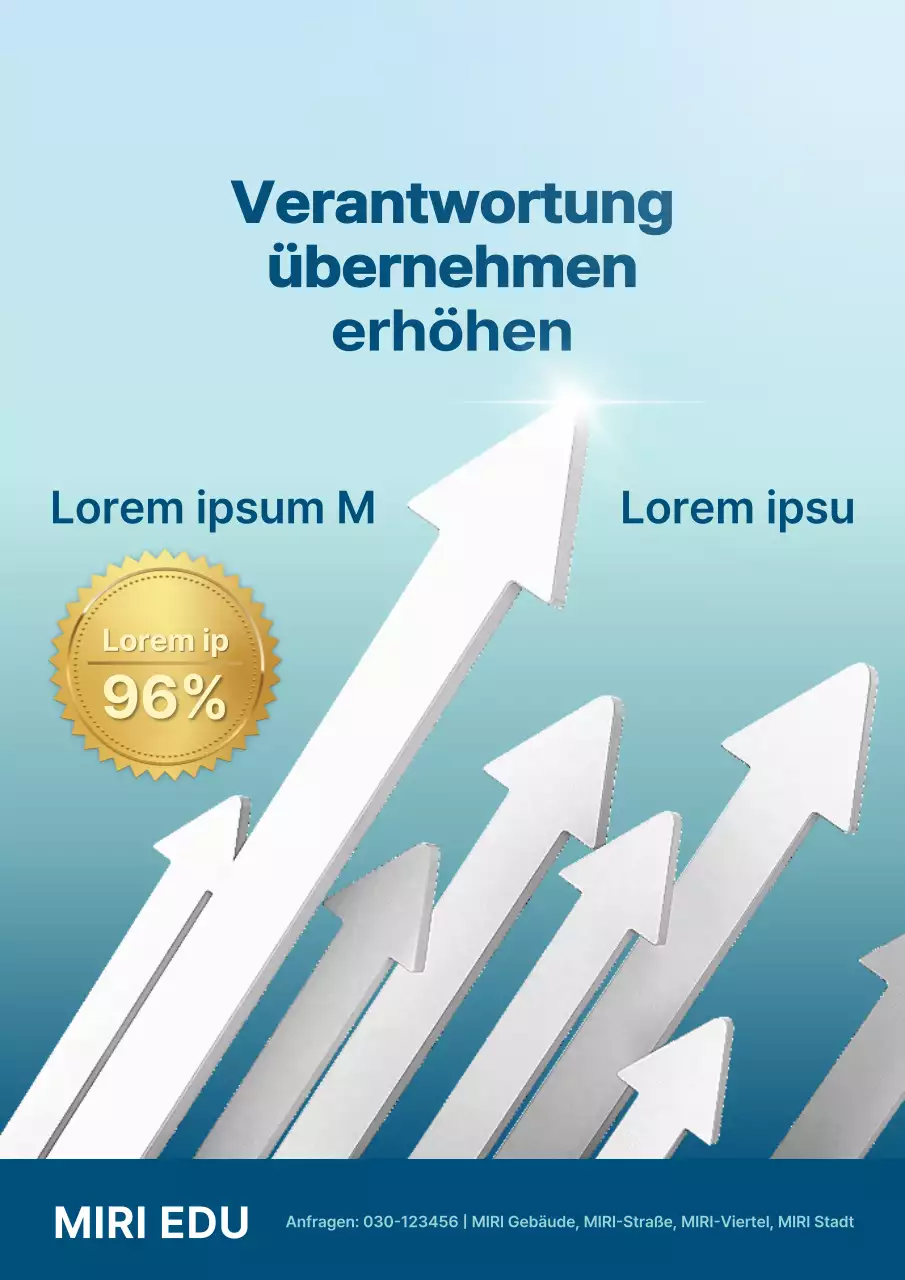 Bewerben Sie Ihre Zulassungsstelle mit einem blauen Pfeil und der Betonung auf aufsteigend