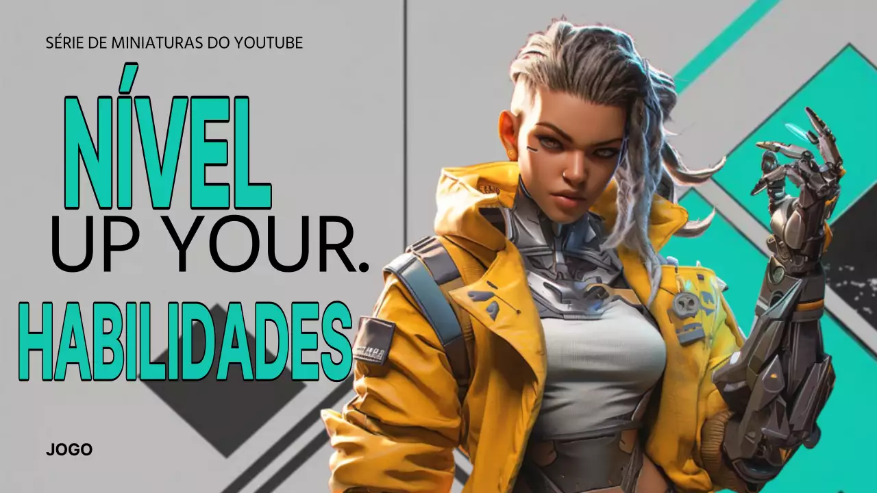Capa de vídeo do tutorial de habilidades Cyberpunk azul e cinzento