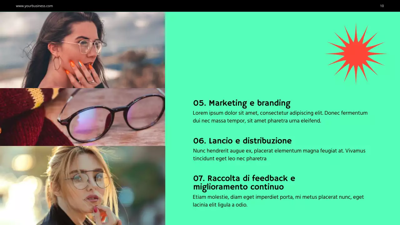 Purple Green Bold Fashion Profilo aziendale Introduzione dell'azienda