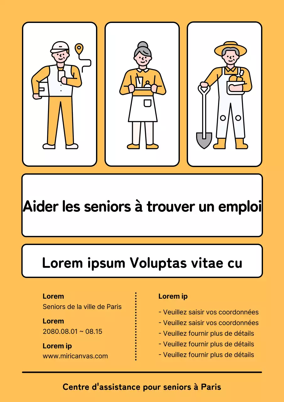 Promouvoir le centre d'emploi pour seniors de Yellow