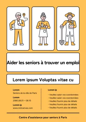 Promouvoir le centre d'emploi pour seniors de Yellow