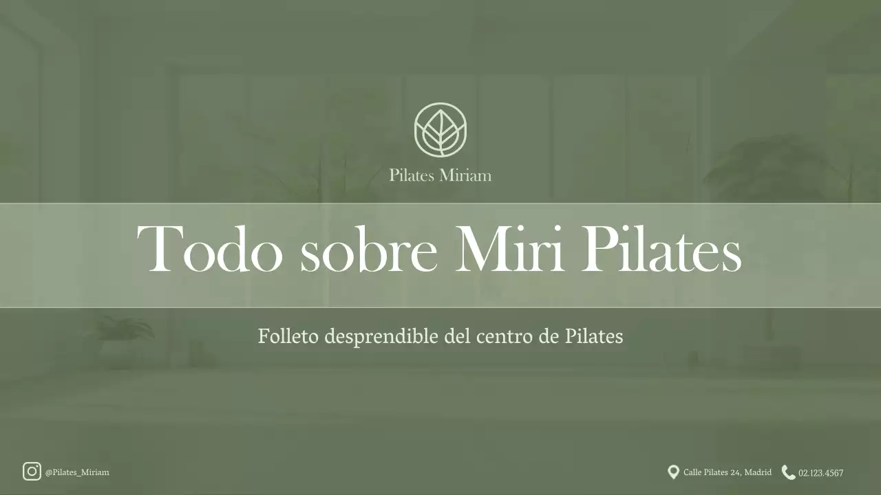 Una introducción minimalista al Pilates en verde y verde lima