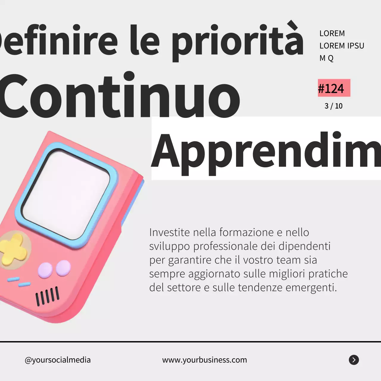 Grigio retrò in grassetto Consigli di strategia aziendale Post carosello di Instagram