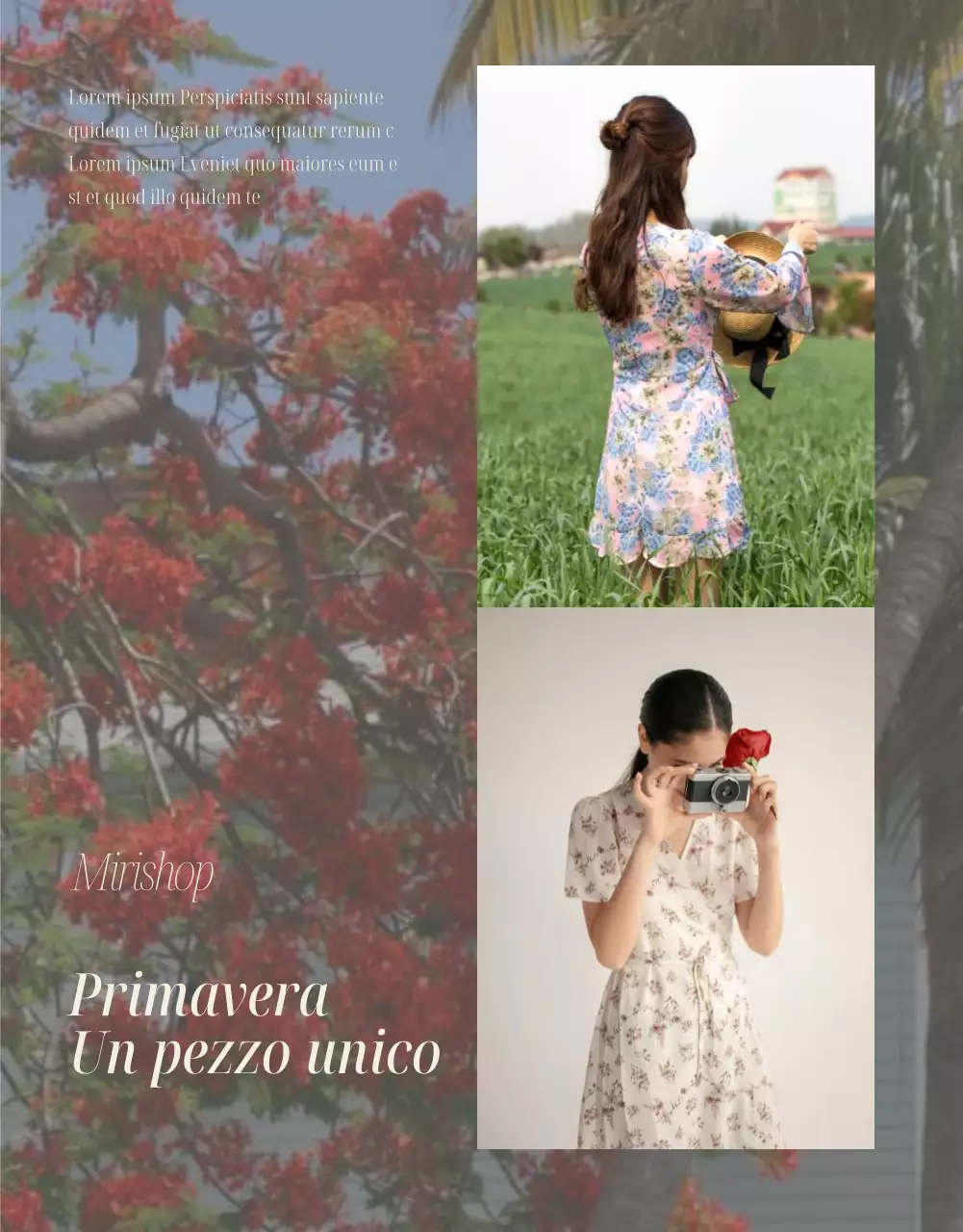 Un bel vestito primaverile in giallo e beige Dettagli