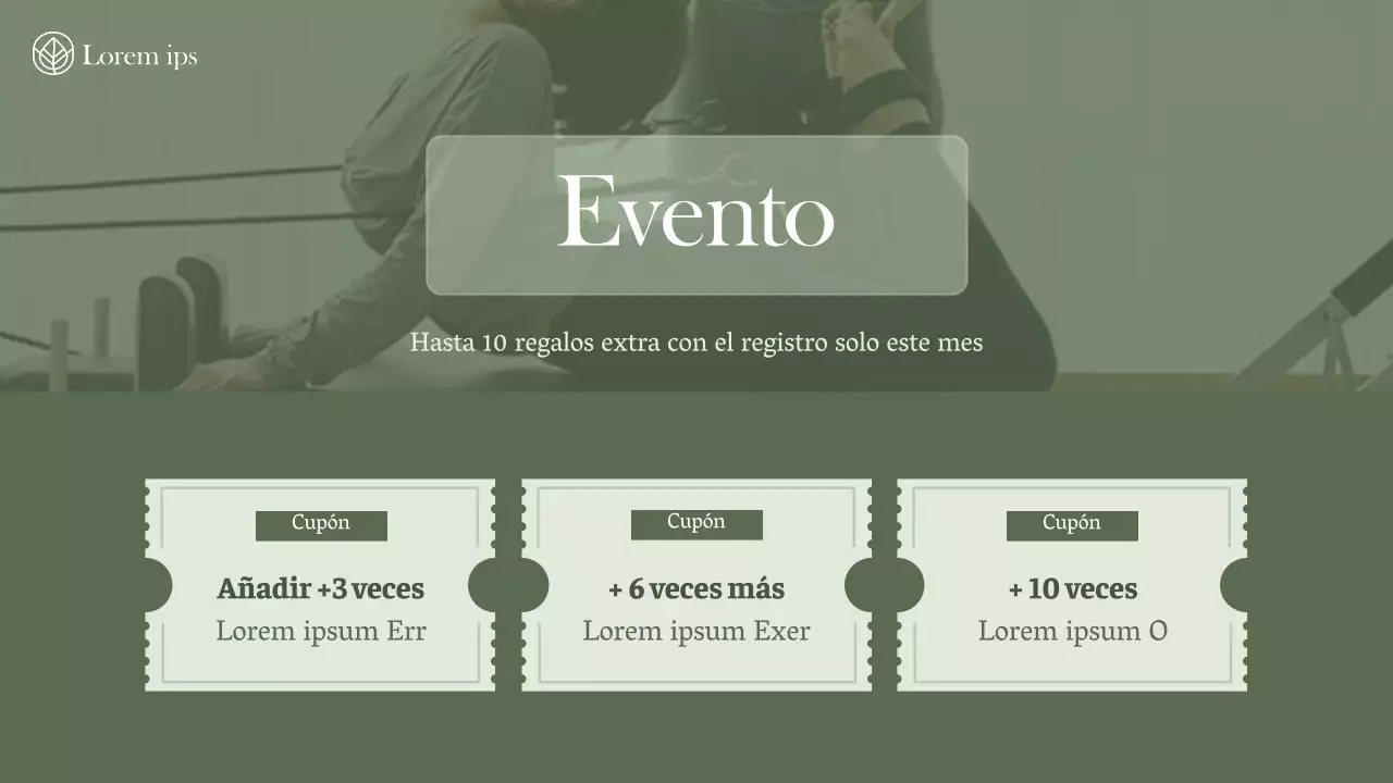 Una introducción minimalista al Pilates en verde y verde lima