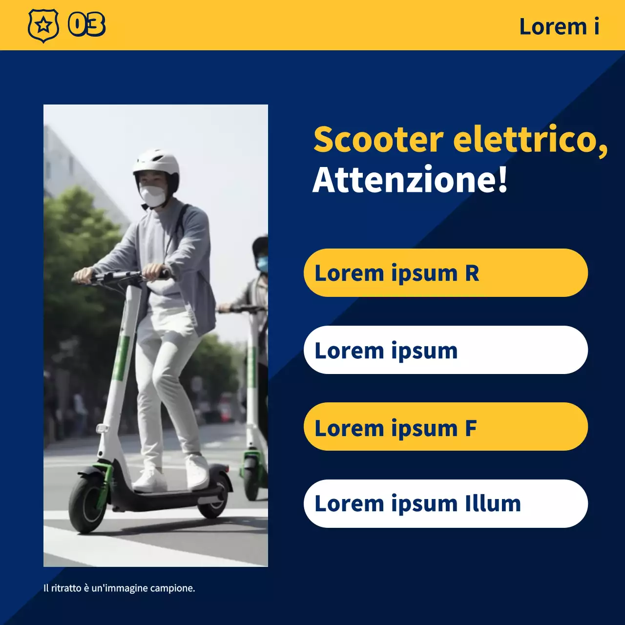 Un semplice bollettino della stazione di polizia blu e giallo