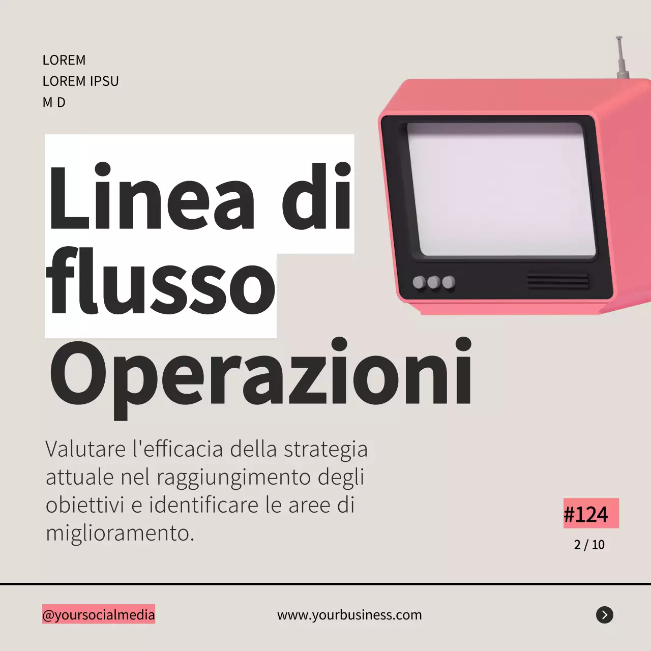 Grigio retrò in grassetto Consigli di strategia aziendale Post carosello di Instagram