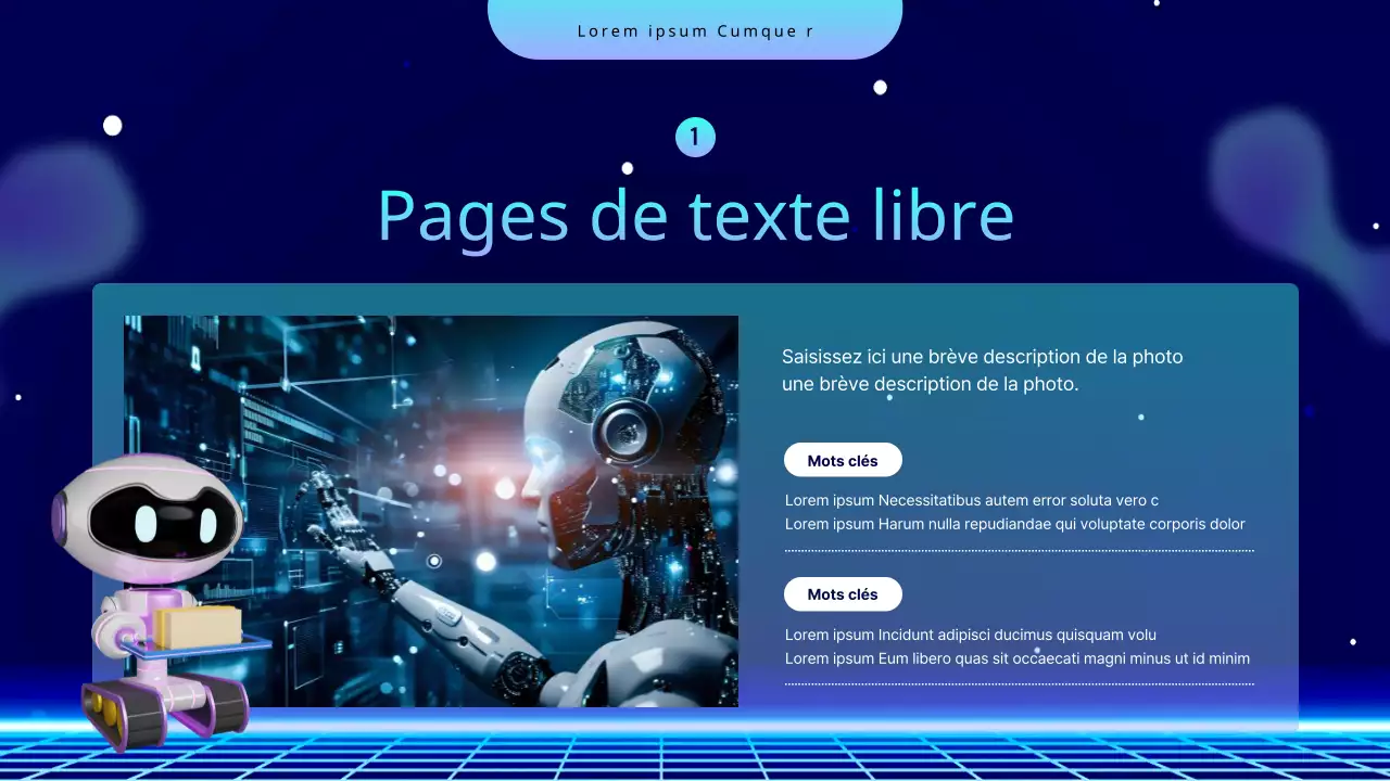 Cybernetic Science Day Chatbot Lesson Plan in Navy Blue and Light Blue