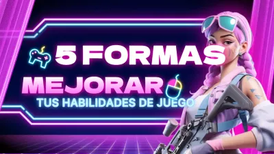 Portada de YouTube de estilo cyberpunk en negro y morado