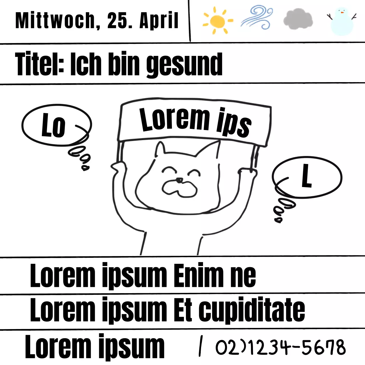 Eine weiße, kränklich aussehende Werbung für eine Klinik für chinesische Medizin
