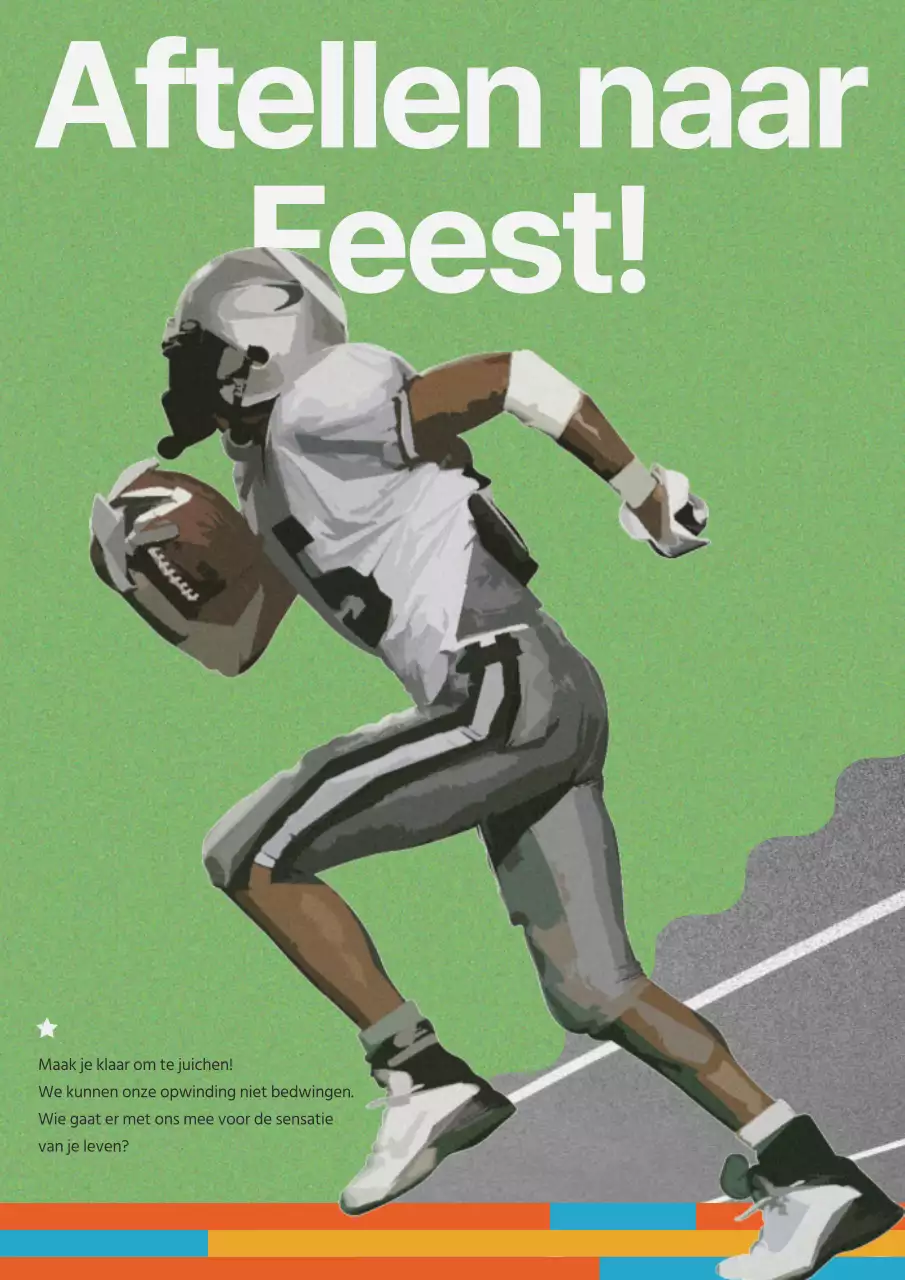 Vintage sportreclame in groen