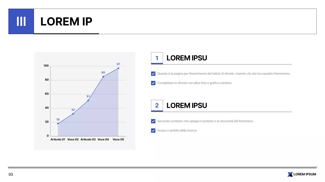 Semplice rapporto stampabile del settore pubblico in bianco e blu