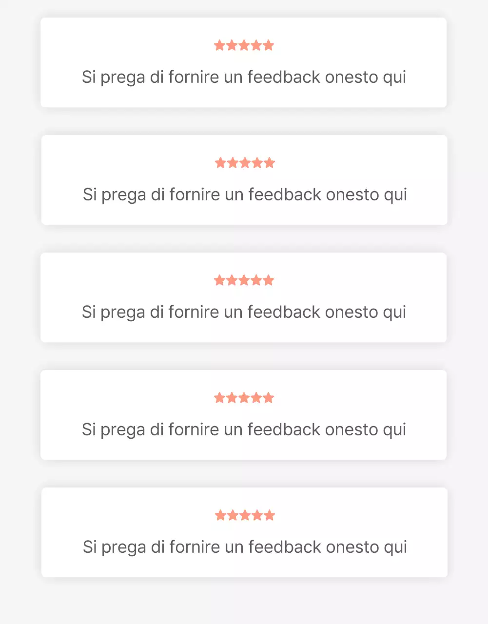 Una recensione o una pubblicità per un negozio di moda con un semplice stile emoji bianco e grigio.